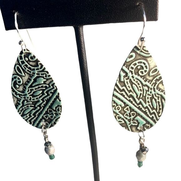 HANDMADE Leather Earrings - Picture 1 of 3
